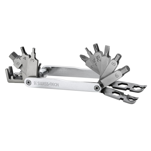 Prime-Line SWISS+TECH Bicycle Multi-Tool Kit 20-in-1 for Bike Repair, Sports, Camping Single Pack ST35060 - main